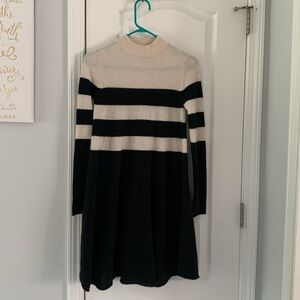 Autumn Cashmere two‎ tones Striped Cashmere Sweater dress size S midi